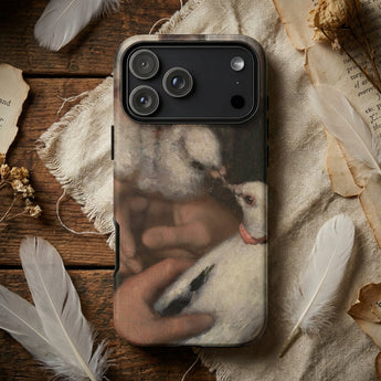 Woman with Pigeons - Gustave Courbet Iphone Case, Mobile Phone Cases, Toby Leon