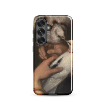 Woman with Pigeons - Gustave Courbet Phone Case, Samsung Galaxy S25 / Gloss, Mobile Cases, Toby Leon