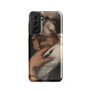 Woman with Pigeons - Gustave Courbet Samsung Case, Galaxy S21 / Gloss, Smartphone Case Classical Painting Hands Dove