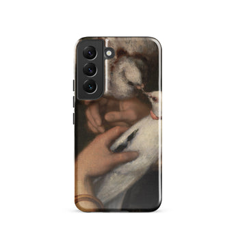 Woman with Pigeons - Gustave Courbet Samsung Case, Galaxy S22 / Gloss, Black Smartphone Case Classical Painting Hands Two Doves