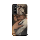 Woman with Pigeons - Gustave Courbet Samsung Case, Galaxy S22 Plus / Gloss, Smartphone Case Classical Painting Person White Bird