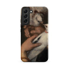 Woman with Pigeons Gustave Courbet Samsung Case, Galaxy S22 Plus / Matte, Black Smartphone Case Classical Painting Hands White Bird