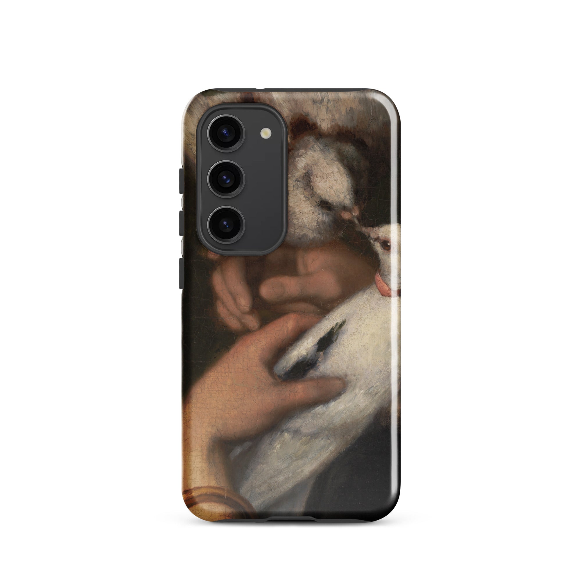 Woman with Pigeons Gustave Courbet Samsung Case, Galaxy S23 / Gloss, Phone Case Classical Painting Person White Bird