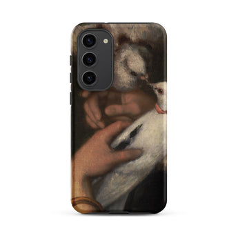 Woman with Pigeons - Gustave Courbet Samsung Case, Galaxy S23 Plus / Matte, Smartphone Renaissance-style Painting Person White Dove Cover