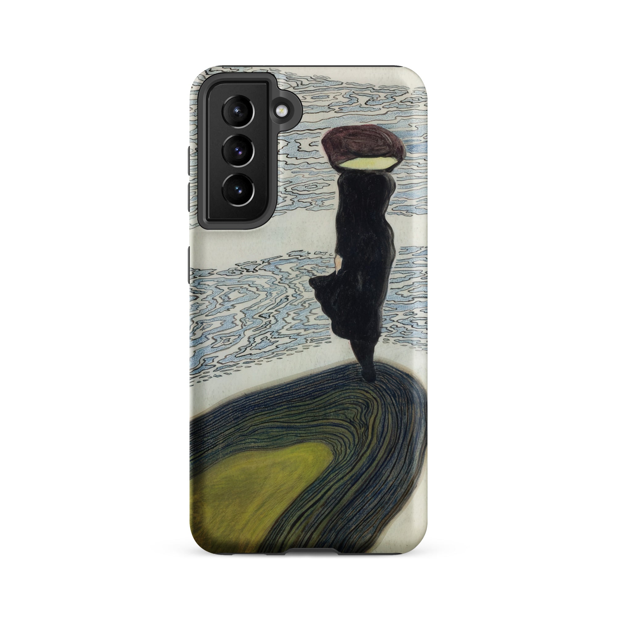 Woman at the Shoreline Leon Spilliaert Samsung Case, Galaxy S21 Fe / Matte, Smartphone Case Abstract Painting Figure Load