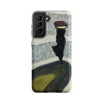 Woman at the Shoreline - Leon Spilliaert Samsung Case, Galaxy S21 Fe / Matte, Smartphone Case Abstract Painting Figure Load