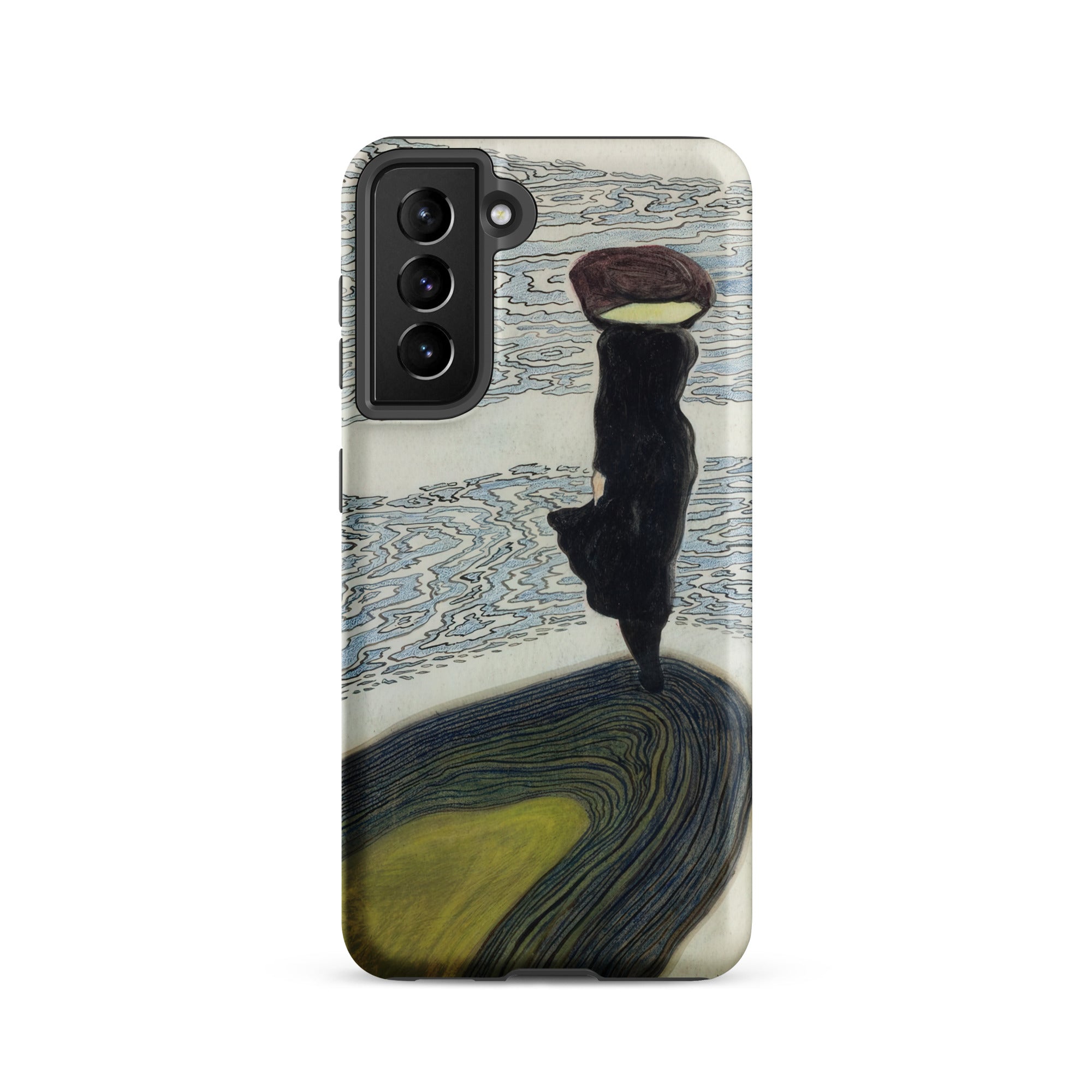 Woman at the Shoreline Leon Spilliaert Samsung Case, Galaxy S21 / Matte, Smartphone Case Abstract Artwork Figure Burden