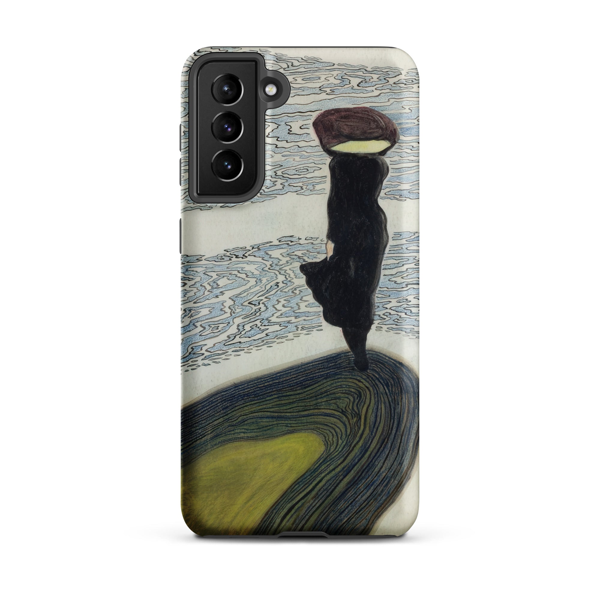 Woman at the Shoreline Leon Spilliaert Samsung Case, Galaxy S21 Plus / Matte, Smartphone Case Stylized Artistic Depiction Person Burden
