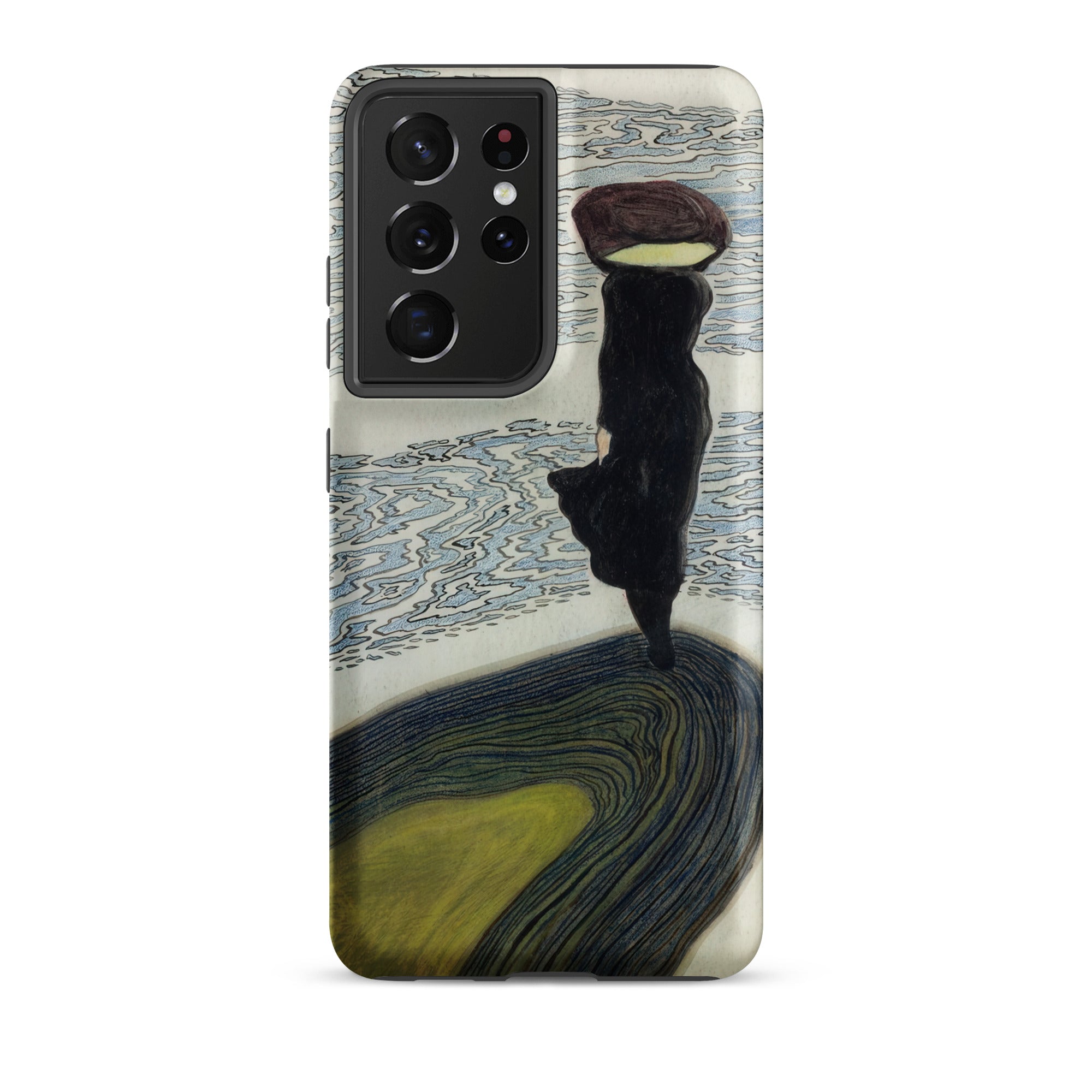 Woman at the Shoreline Leon Spilliaert Samsung Case, Galaxy S21 Ultra / Matte, Smartphone Case Stylized Artistic Depiction Person Load Head