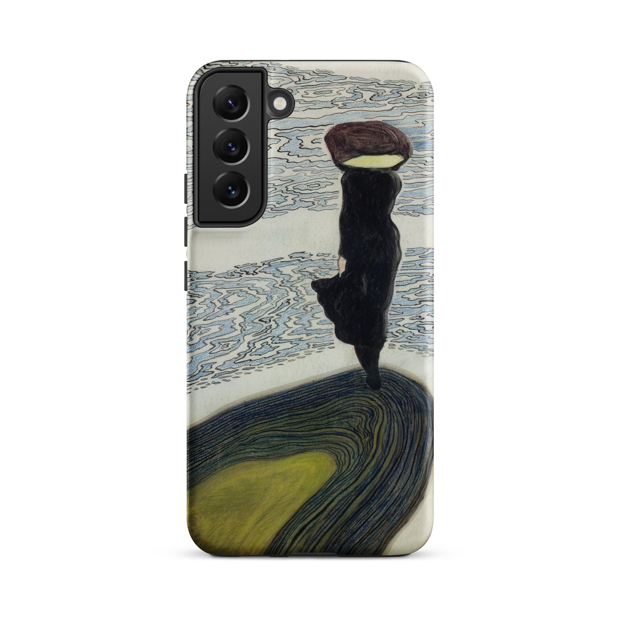 Woman at the Shoreline Leon Spilliaert Samsung Case, Galaxy S22 Plus / Matte, Phone Case Abstract Art Design Figure Load Head