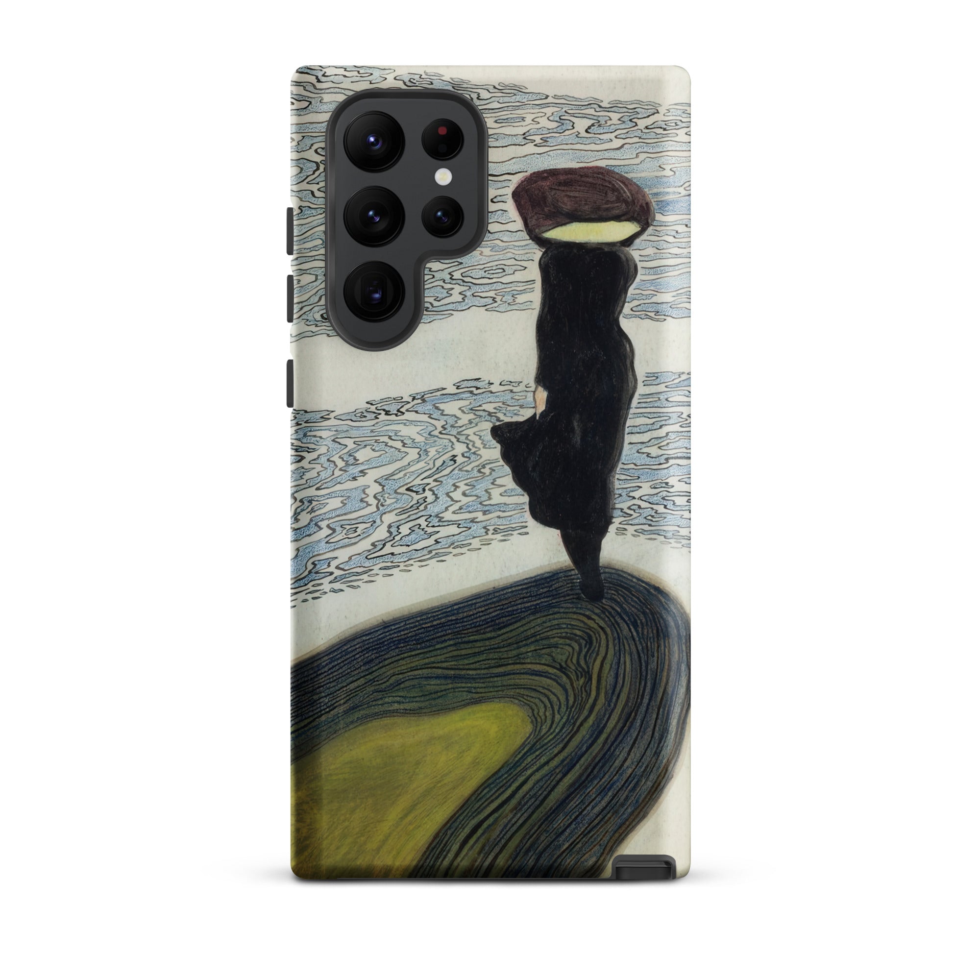 Woman at the Shoreline Leon Spilliaert Samsung Case, Galaxy S22 Ultra / Matte, Smartphone Case Artistic Design Person Load Head