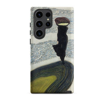 Woman at the Shoreline - Leon Spilliaert Samsung Case, Galaxy S23 Ultra / Matte, Phone Case Stylized Artistic Depiction Figure Load Head