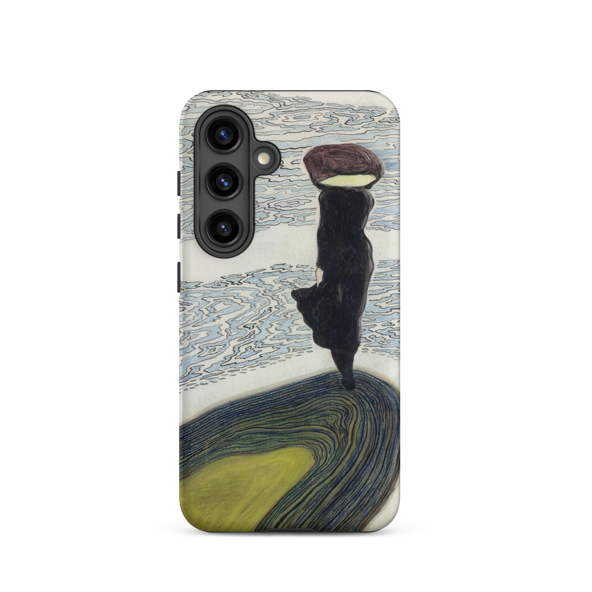 Woman at the Shoreline Leon Spilliaert Samsung Case, Galaxy S24 / Matte, Smartphone Case Stylized Artistic Depiction Figure Object Head