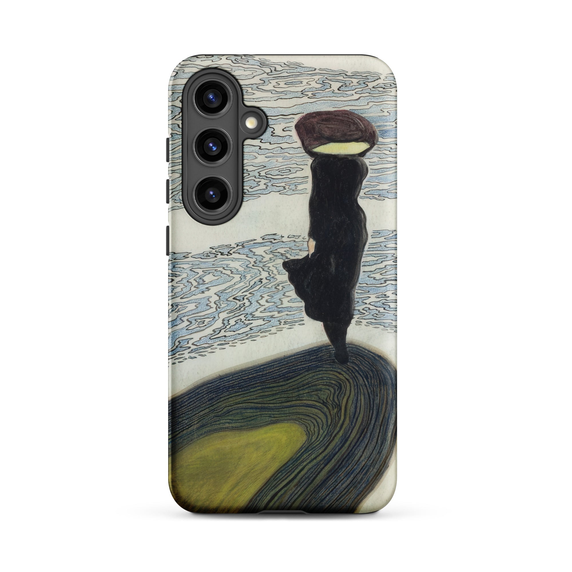 Woman at the Shoreline Leon Spilliaert Samsung Case, Galaxy S24 Plus / Matte, Smartphone Case Abstract Artistic Design Person Patterned