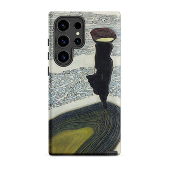 Woman at the Shoreline - Leon Spilliaert Samsung Case, Galaxy S24 Ultra / Matte, Phone Case Artistic Depiction Person Basket Head Patterned