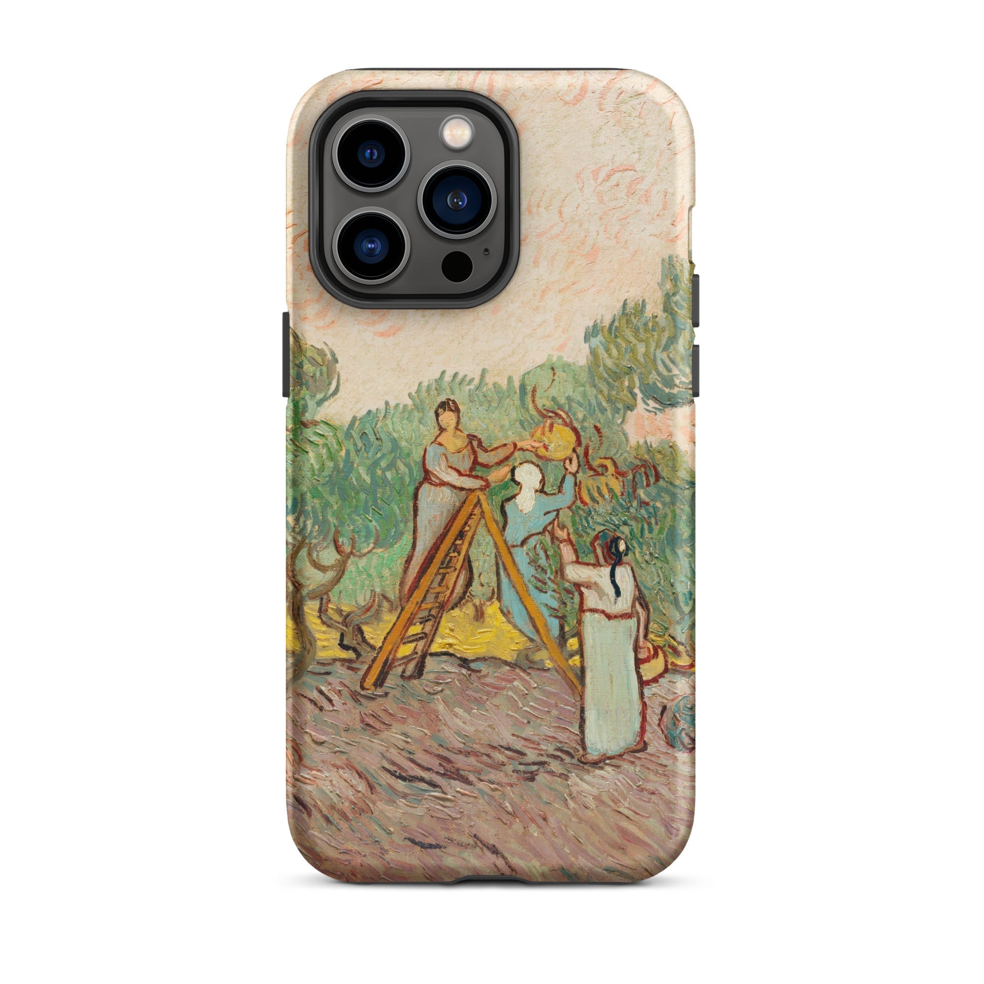 Women Picking Olives Vincent Van Gogh Iphone Case, 14 Pro Max / Matte, Phone Case Gogh Painting