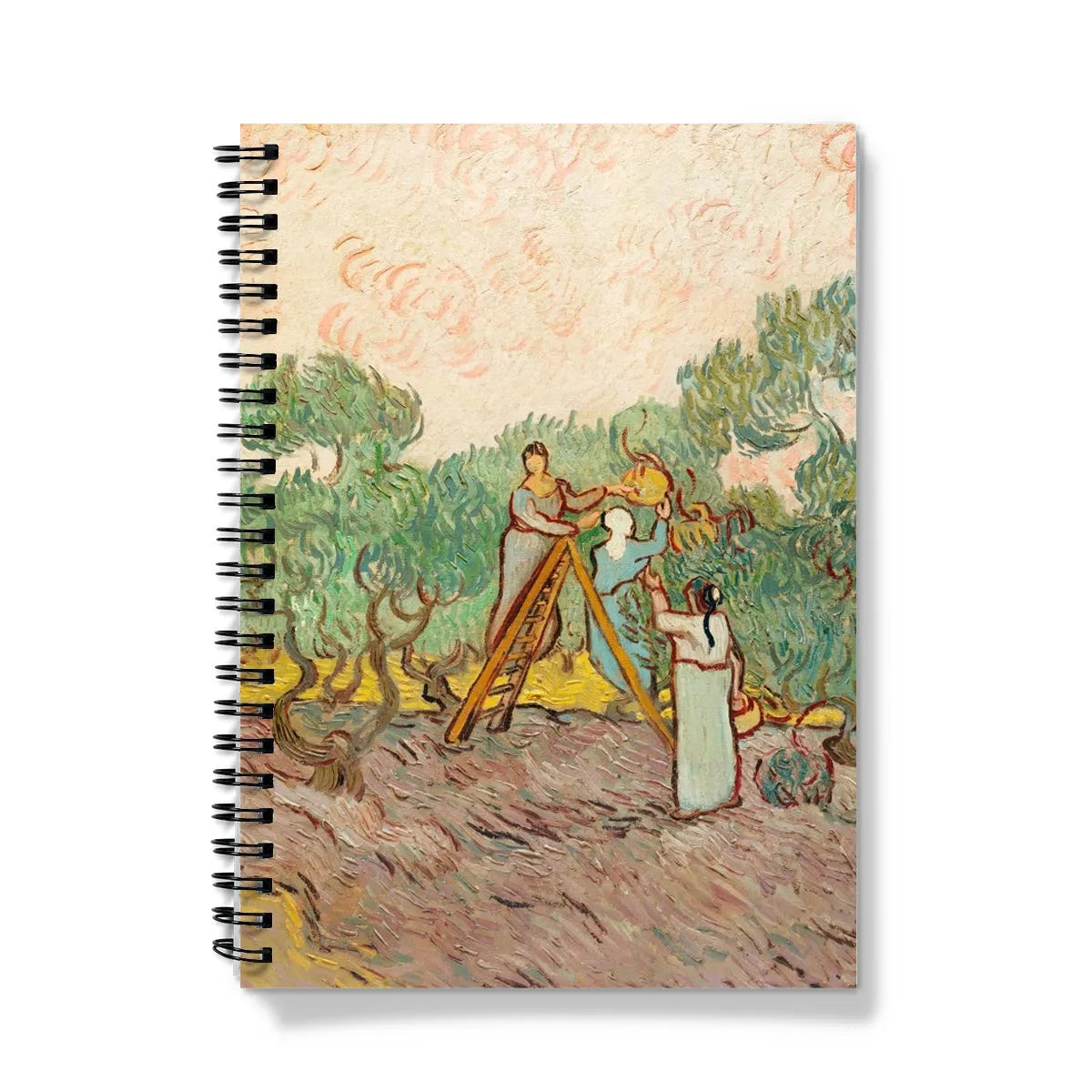 Women Picking Olives By Vincent Van Gogh Notebook - A5 / Graph - Notebooks & Notepads - Aesthetic Art