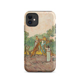 Women Picking Olives - Vincent Van Gogh Phone Case Iphone 11 / Matte Art-adorned Phone Case Vincent Gogh, Women Picking Olives, Gogh’s
