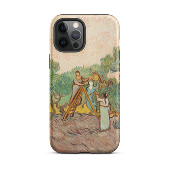 Women Picking Olives - Vincent Van Gogh Phone Case Iphone 12 Pro Max / Matte Iphone Case Gogh Painting Vincent Gogh, Women Picking Olives,