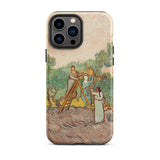 Women Picking Olives - Vincent Van Gogh Phone Case Iphone 13 Pro Max / Matte Phone Case Gogh’s Olive Pickers Painting Vincent Gogh, Women