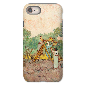 Women Picking Olives - Vincent Van Gogh Phone Case Iphone 8 / Matte Phone Case Gogh-style Painting Women Olives Vincent Gogh, Picking