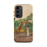 Women Picking Olives - Vincent Van Gogh Samsung Case, Galaxy S23 Plus / Matte, Phone Case Gogh Painting Women Olives