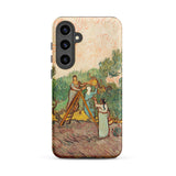 Women Picking Olives - Vincent Van Gogh Samsung Case, Galaxy S24 Plus / Matte, Phone Case Gogh-style Painting Women Olives