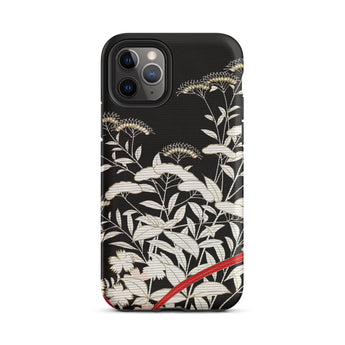 Women’s Kimono with Autumn Plants Iphone Case, 11 Pro / Matte, Black Phone Case Floral Design