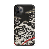 Women’s Kimono with Autumn Plants Iphone Case, 11 Pro Max / Matte, Black Phone Case Floral Design