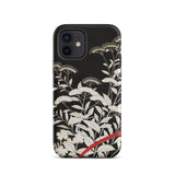Women’s Kimono with Autumn Plants Iphone Case, 12 / Matte, Floral-patterned Black Phone Case