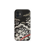 Women’s Kimono with Autumn Plants Iphone Case, 12 Mini / Matte, Black Phone Case Floral Design