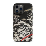 Women’s Kimono with Autumn Plants Iphone Case, 13 Pro Max / Matte, Black Phone Case Floral Design