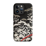 Women’s Kimono with Autumn Plants Iphone Case, 15 Pro Max / Matte, Black Phone Case Floral Design