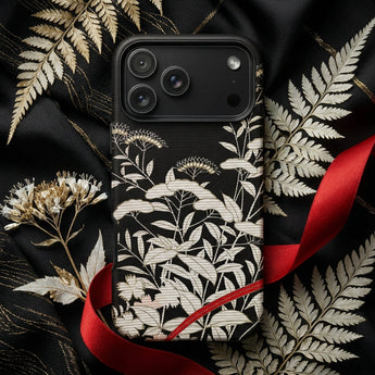 Women’s Kimono with Autumn Plants Iphone Case, Mobile Phone Cases, Toby Leon
