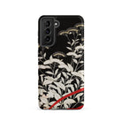 Women’s Kimono with Autumn Plants Samsung Case, Galaxy S21 / Matte, Black Phone Case Cream Red Floral Pattern
