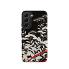 Women’s Kimono with Autumn Plants Samsung Case, Galaxy S22 / Matte, Black Phone Case White Floral Pattern Red Stripe