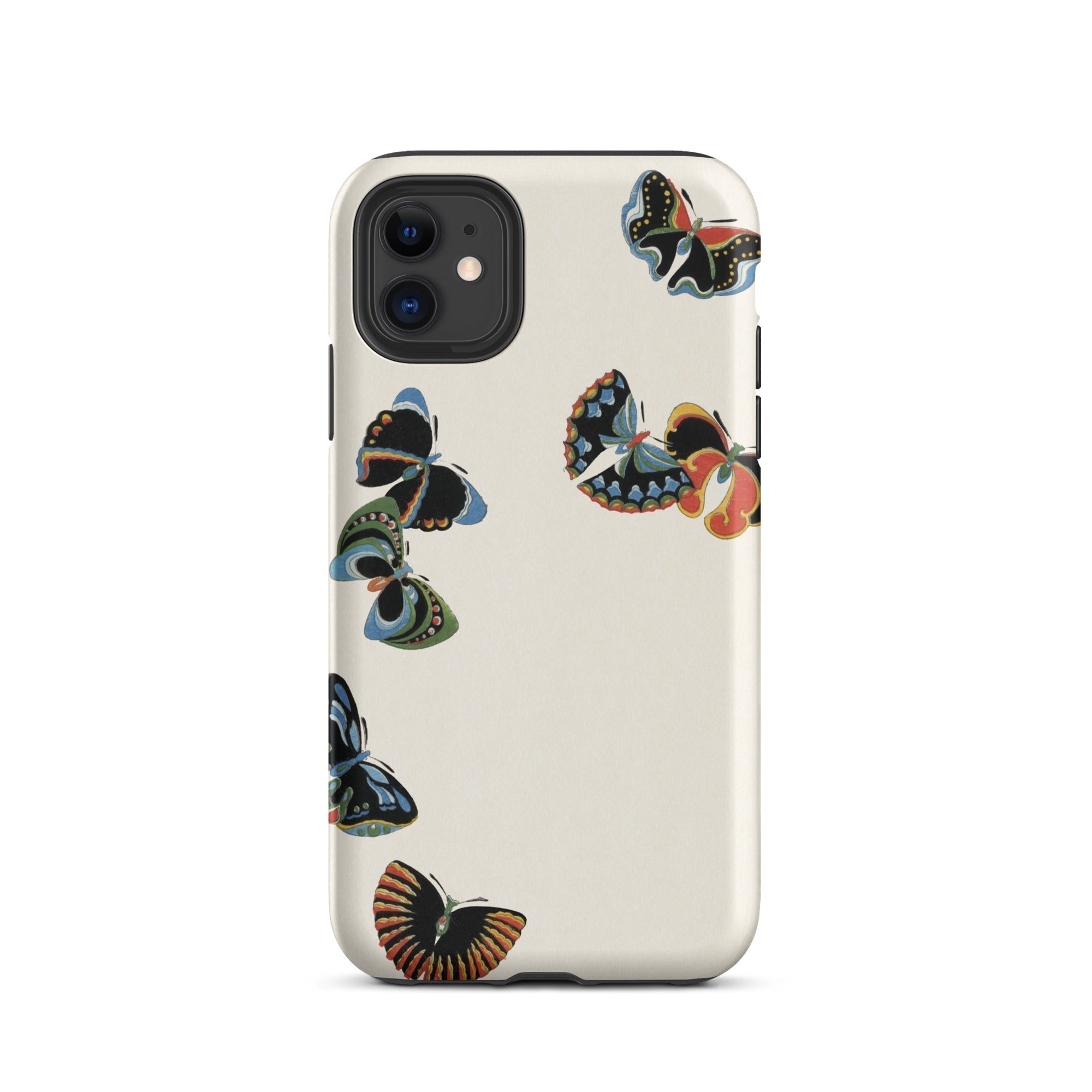Woodblock Butterflies Kamisaka Sekka Iphone Case, 11 / Matte, Butterfly Patterned Phone Case