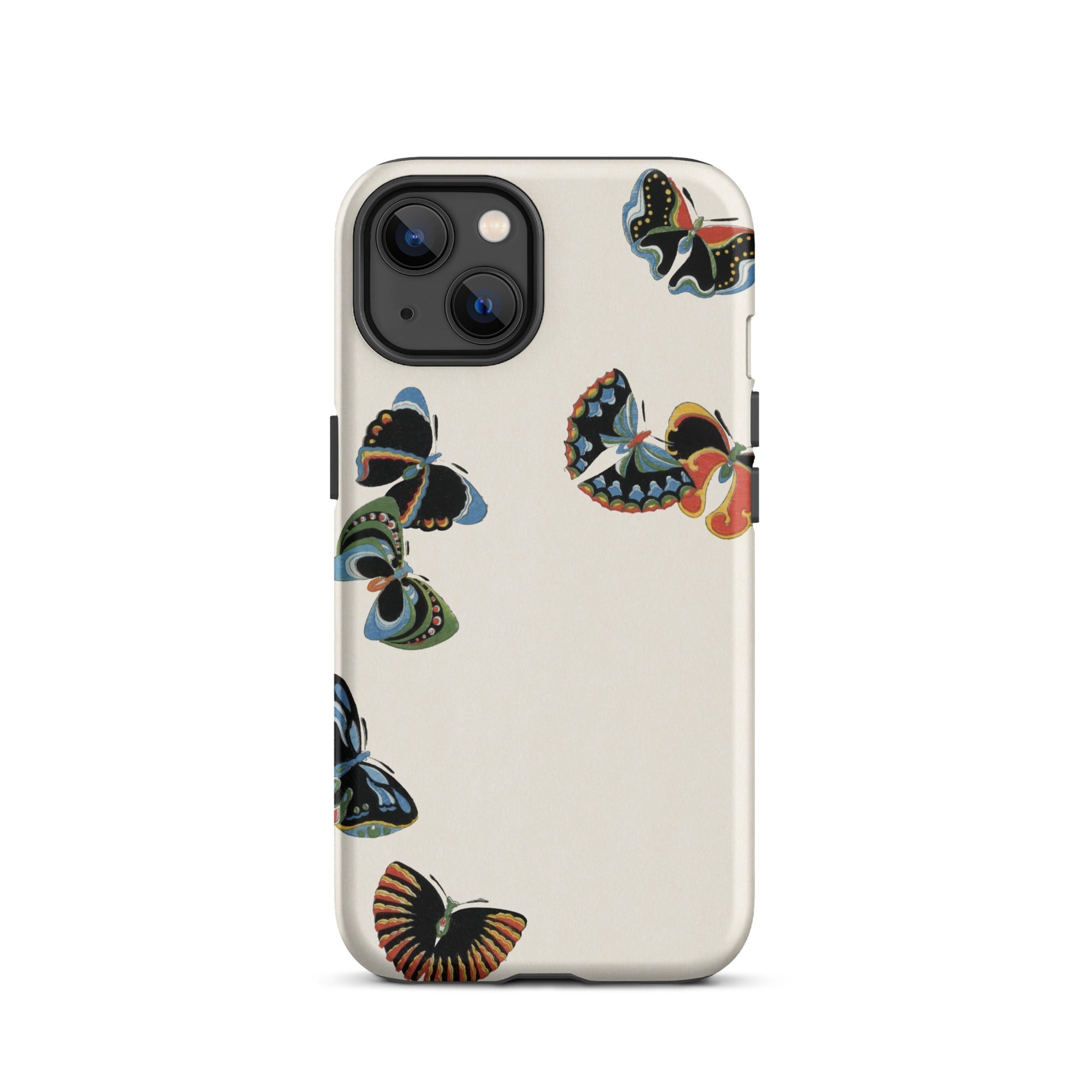 Woodblock Butterflies Kamisaka Sekka Iphone Case, 13 / Matte, Butterfly Patterned Phone Case
