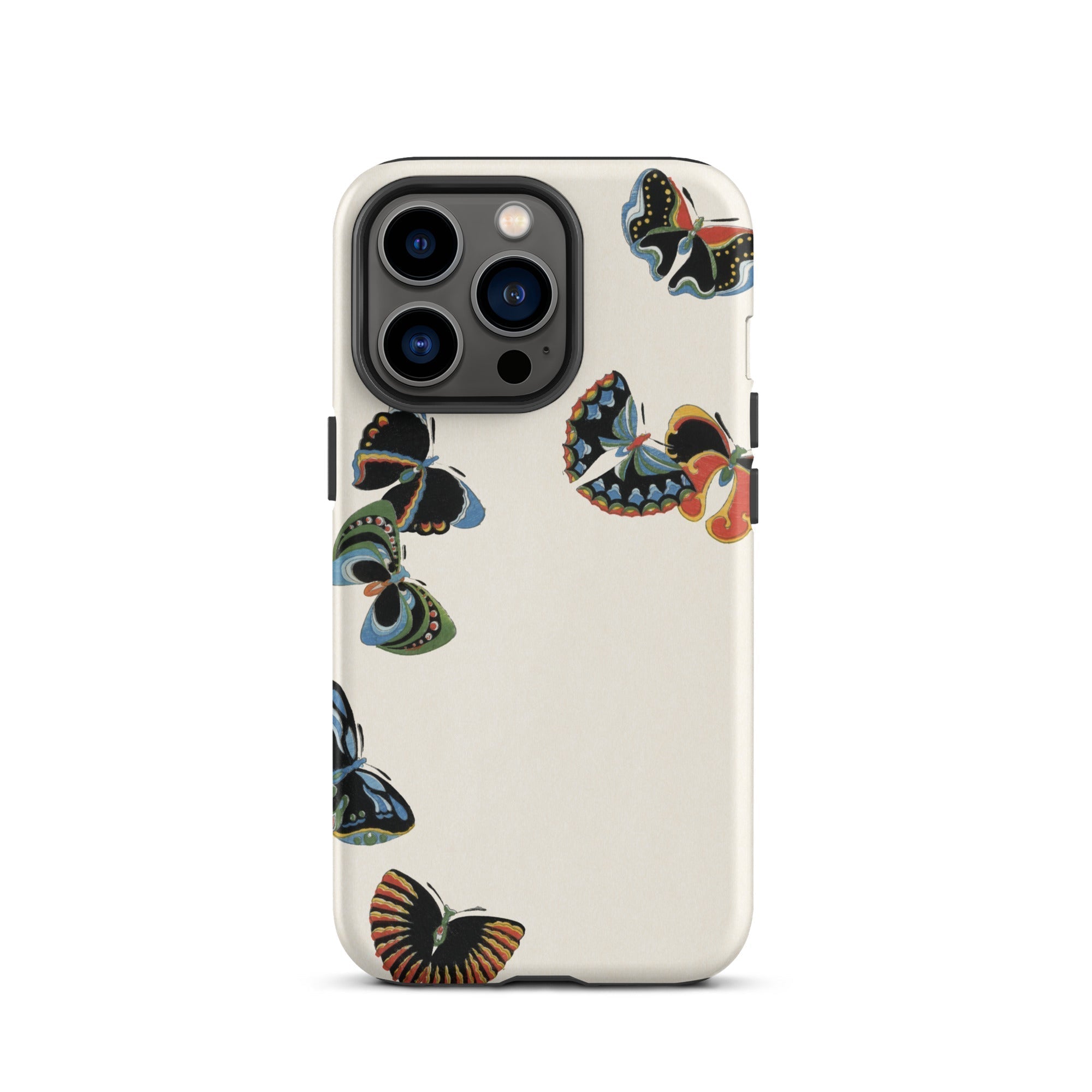 Woodblock Butterflies Kamisaka Sekka Iphone Case, 13 Pro / Matte, Butterfly Patterned Phone Case