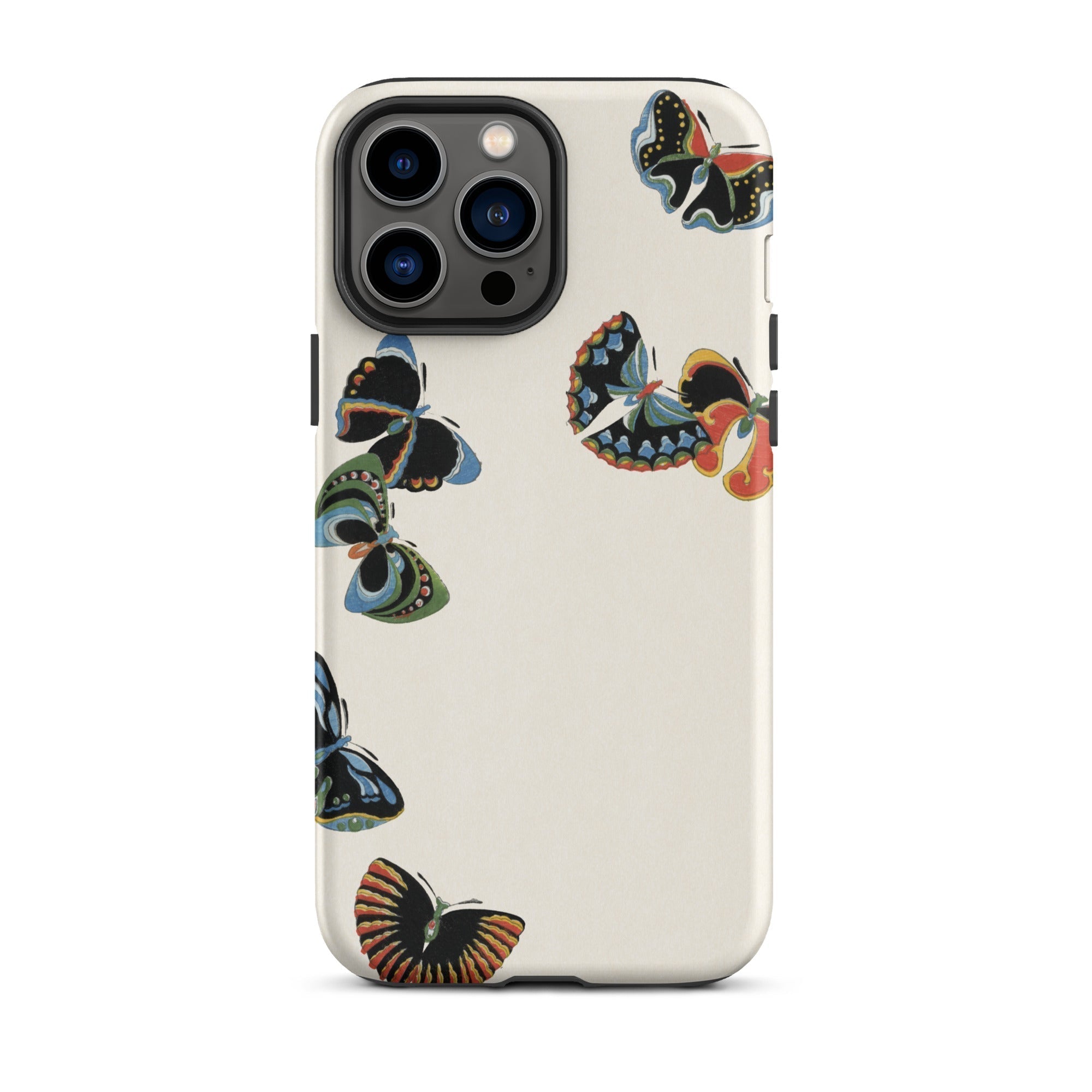 Woodblock Butterflies Kamisaka Sekka Iphone Case, 13 Pro Max / Matte, Butterfly Patterned Phone Case