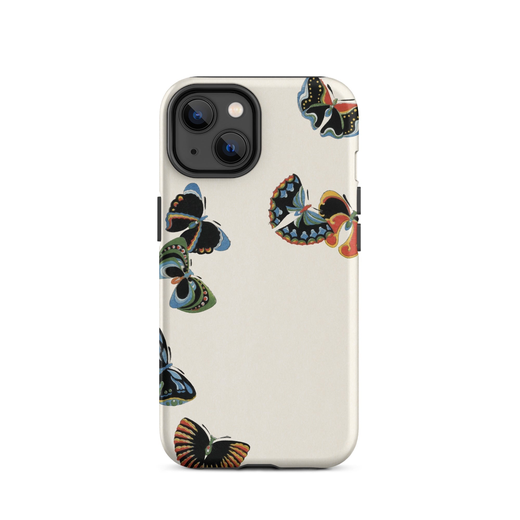 Woodblock Butterflies Kamisaka Sekka Iphone Case, 14 / Matte, Butterfly Patterned Phone Case