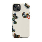 Woodblock Butterflies Kamisaka Sekka Iphone Case, 14 Plus / Matte, Butterfly Patterned Phone Case