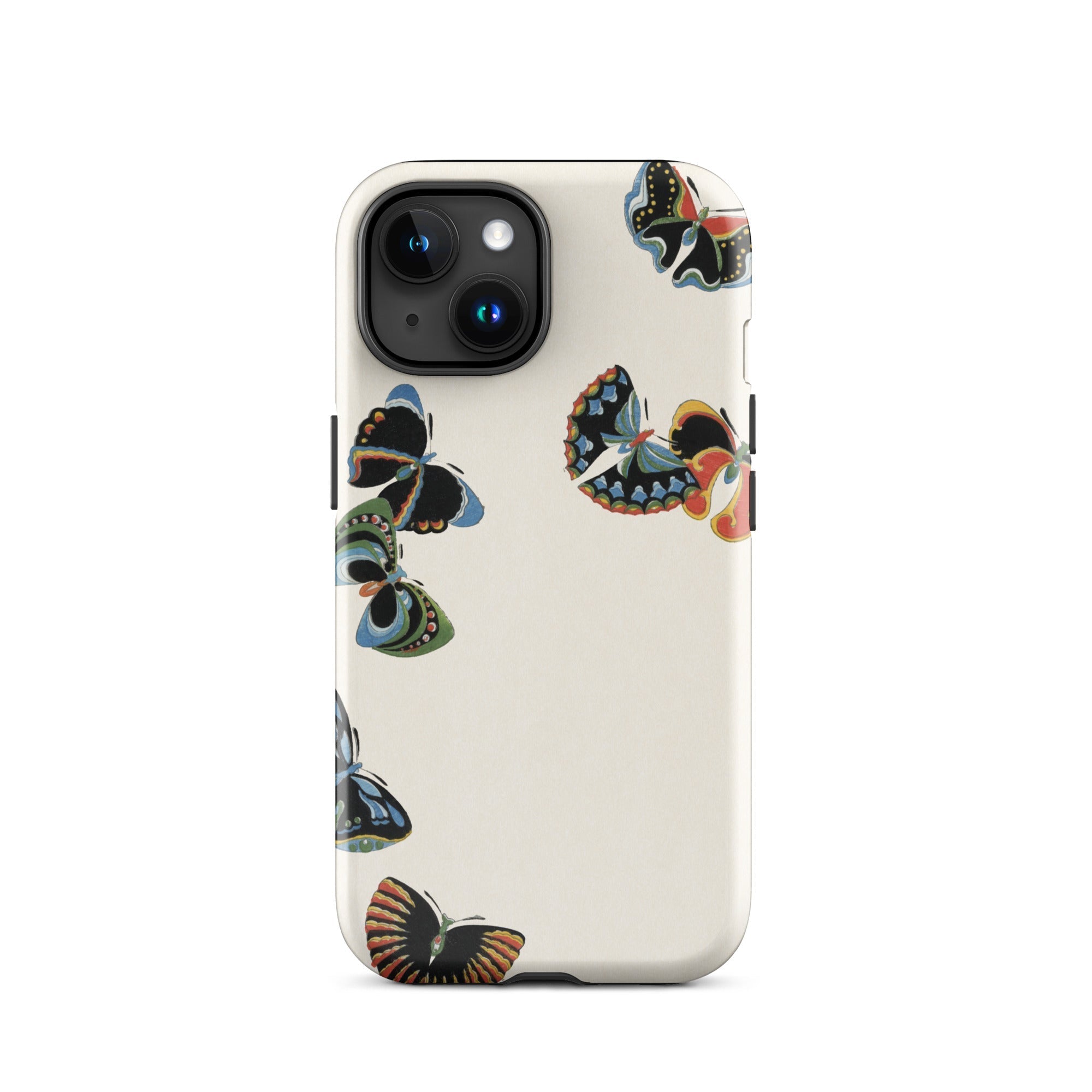 Woodblock Butterflies Kamisaka Sekka Iphone Case, 15 / Matte, Butterfly Patterned Phone Case