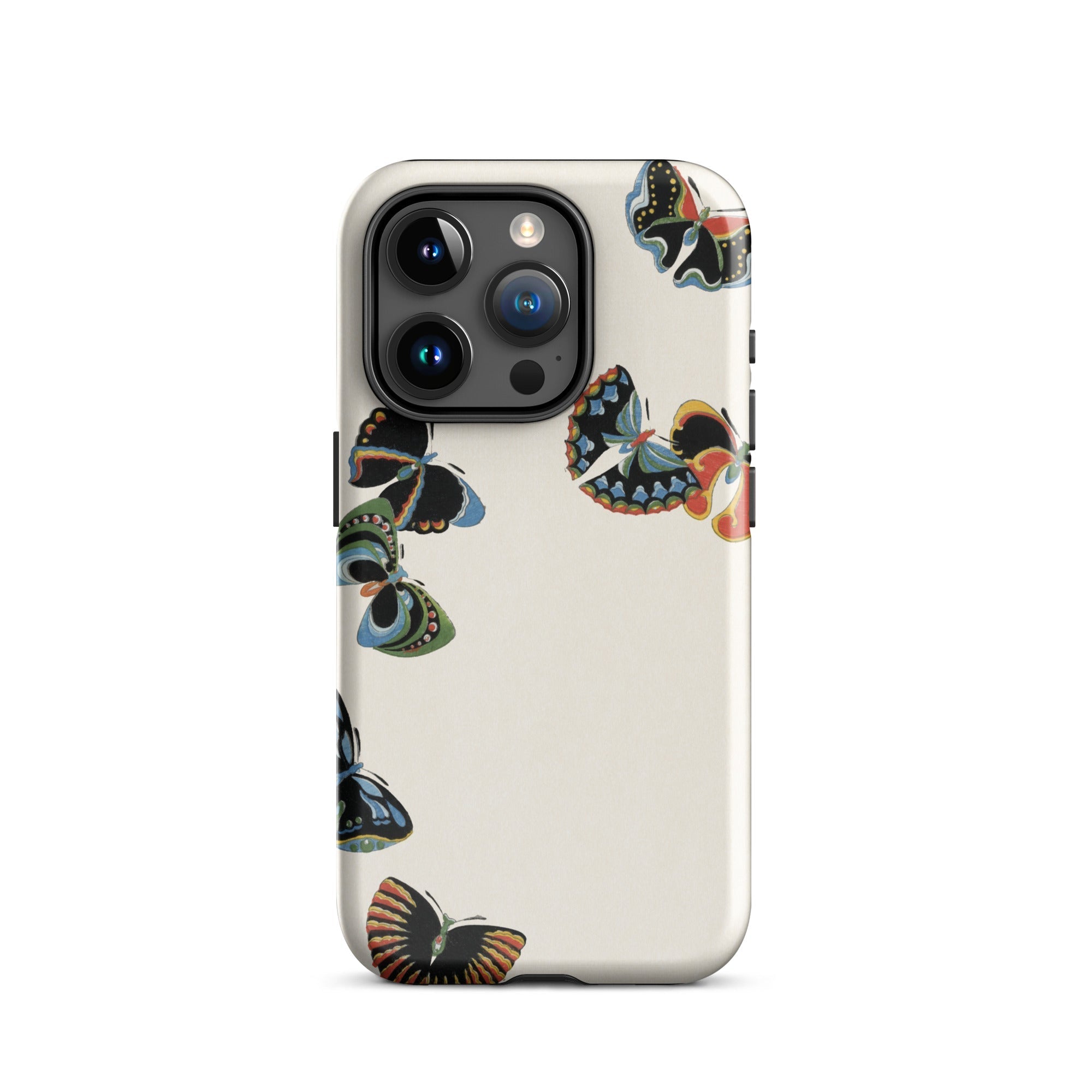 Woodblock Butterflies Kamisaka Sekka Iphone Case, 15 Pro / Matte, Butterfly Patterned Phone Case