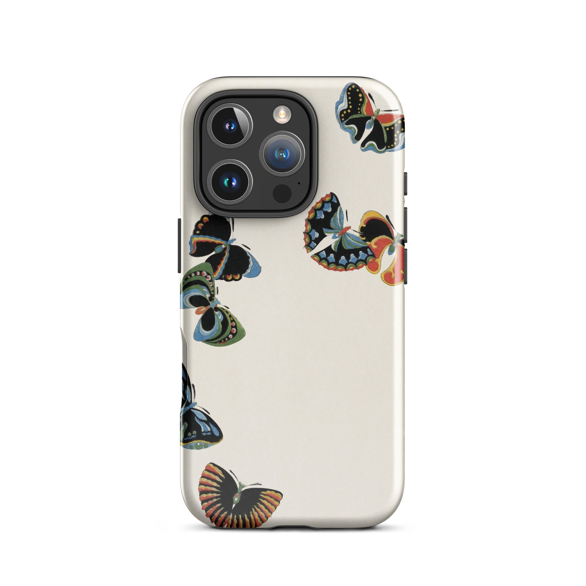 Woodblock Butterflies Kamisaka Sekka Iphone Case, 16 Pro / Matte, Butterfly Patterned Phone Case