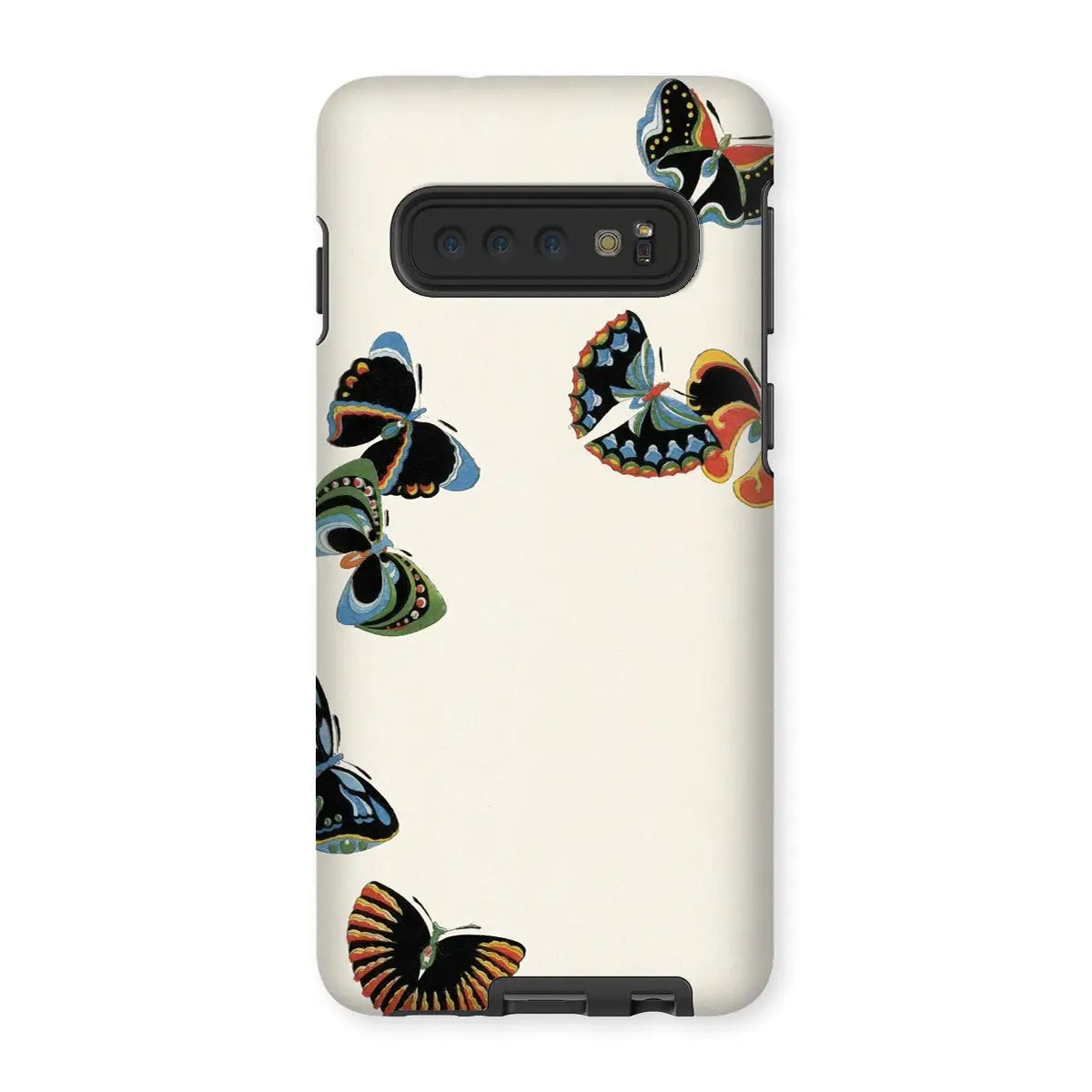 Woodblock Butterflies - Kamisaka Sekka Meiji Art Phone Case - Samsung Galaxy S10 / Matte - Mobile Phone Cases