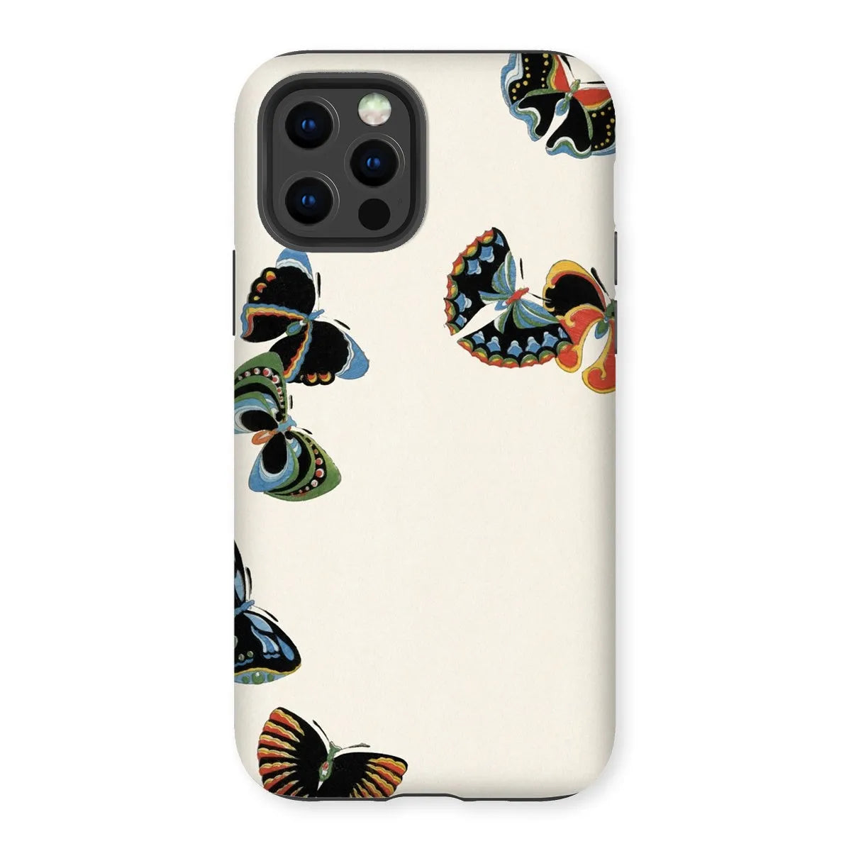 Woodblock Butterflies - Kamisaka Sekka Meiji Art Phone Case - Iphone 12 Pro / Matte - Mobile Phone Cases - Aesthetic Art