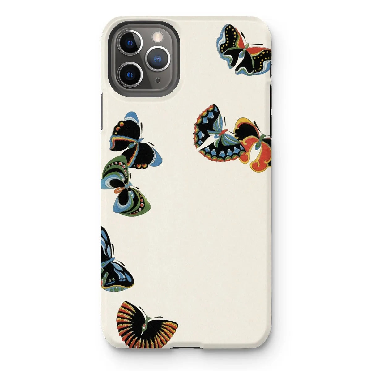 Woodblock Butterflies - Kamisaka Sekka Meiji Art Phone Case - Iphone 11 Pro Max / Matte - Mobile Phone Cases