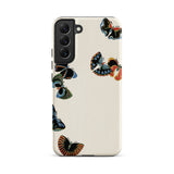 Woodblock Butterflies - Kamisaka Sekka Samsung Case, Galaxy S22 Plus / Matte, Smartphone Case White Background Colorful Butterfly Designs