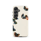 Woodblock Butterflies Kamisaka Sekka Samsung Case, Galaxy S25 / Matte, Cream Colored Phone Case Colorful Butterfly Designs
